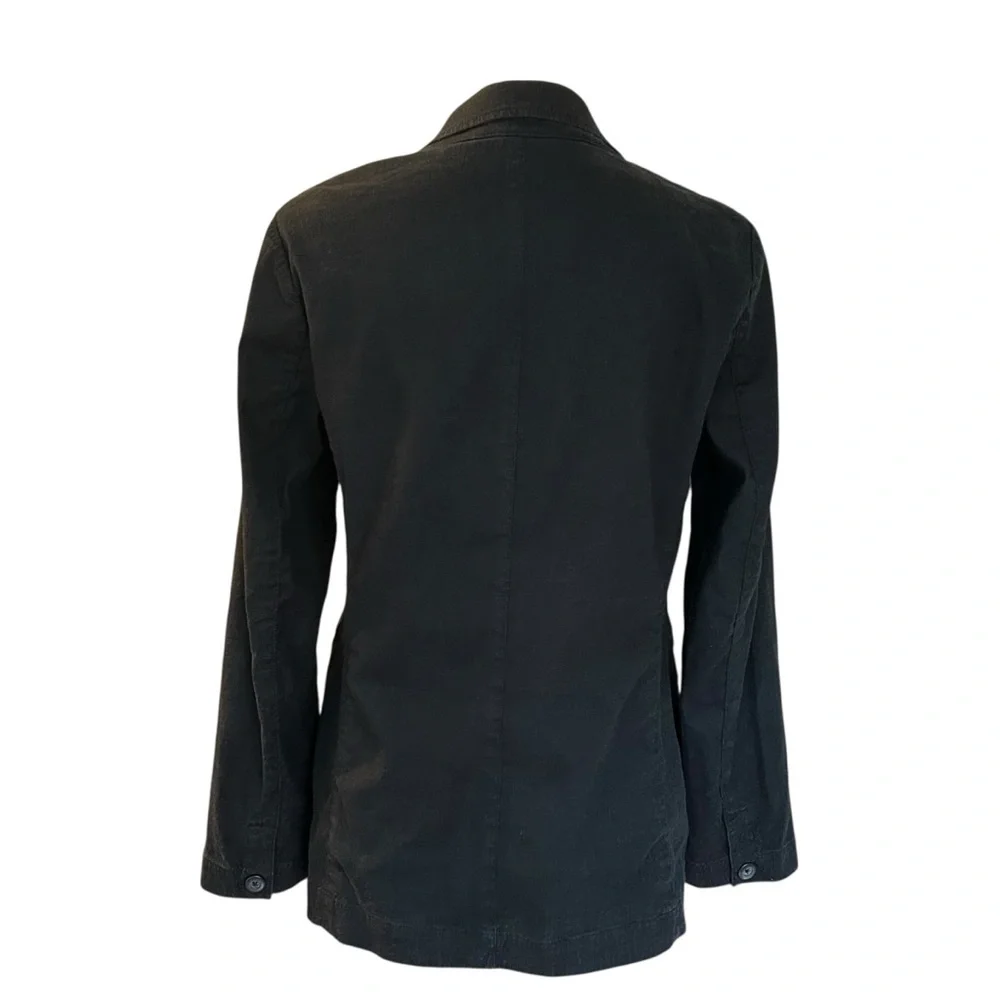 J Jill One Button Stretch Linen Blend Blazer Women’s SZ Small Petite in‎ Black